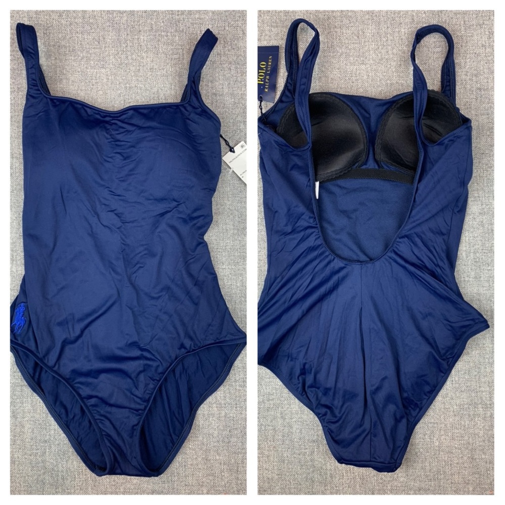 Polo by Ralph Lauren scoop back navy one-piece - Picture 9 of 9